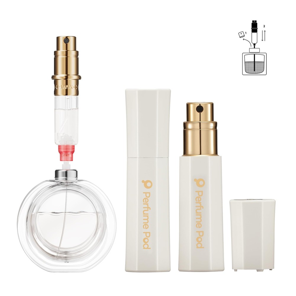 Refillable Travel Perfume Atomizer BottomFill Mini Cologne Spray Portable White
