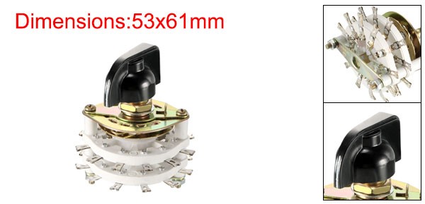 Band Rotary Switch 6P3T 6 Pole 3 Position Selectable 2 Deck