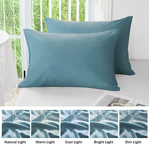 Super Soft Pillowcase - Washed Microfiber Body (20" x 54") Grayish Blue
