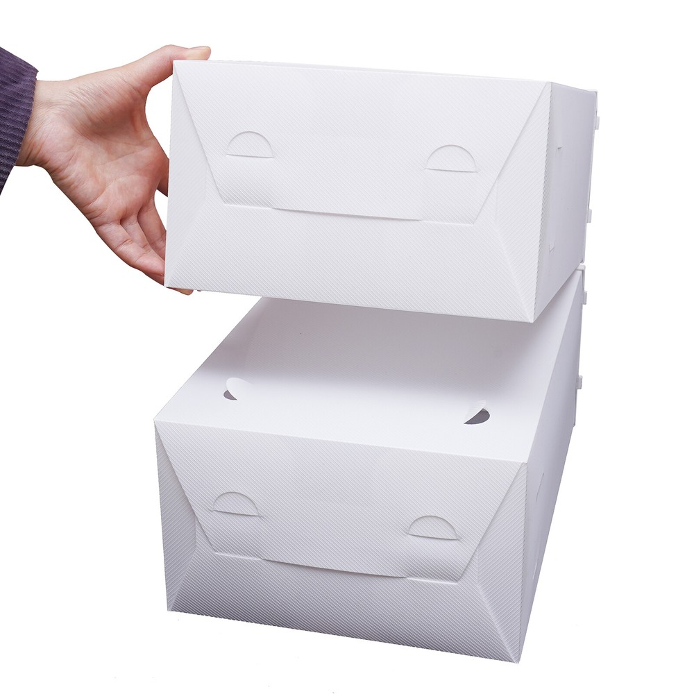 20/24* Stackable Shoe Storage Box Durable Plastic Sneaker Display Case Organizer