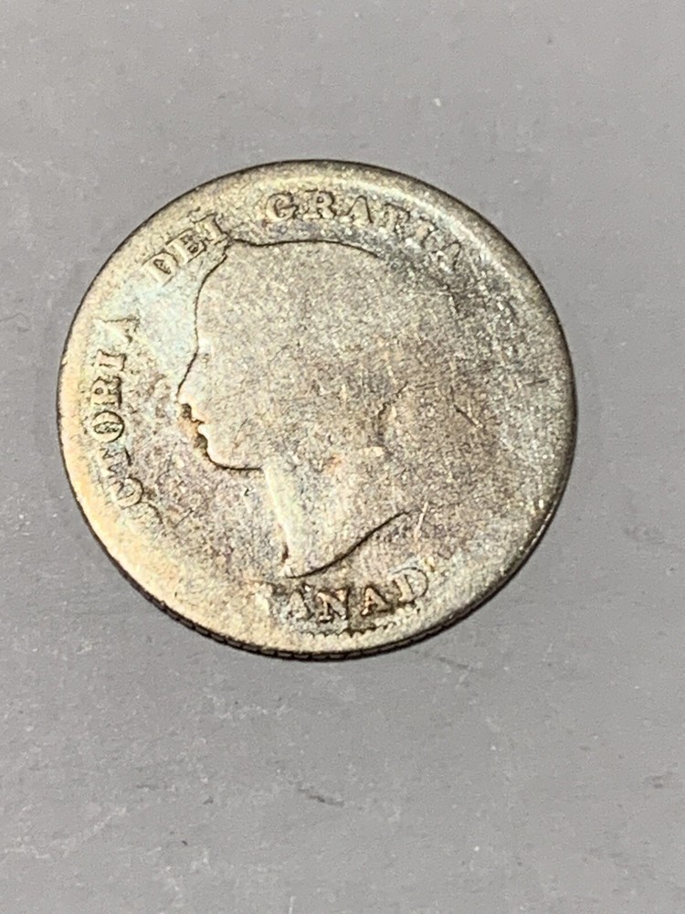 Canada 1874 H  Large Date silver 5 cents KM