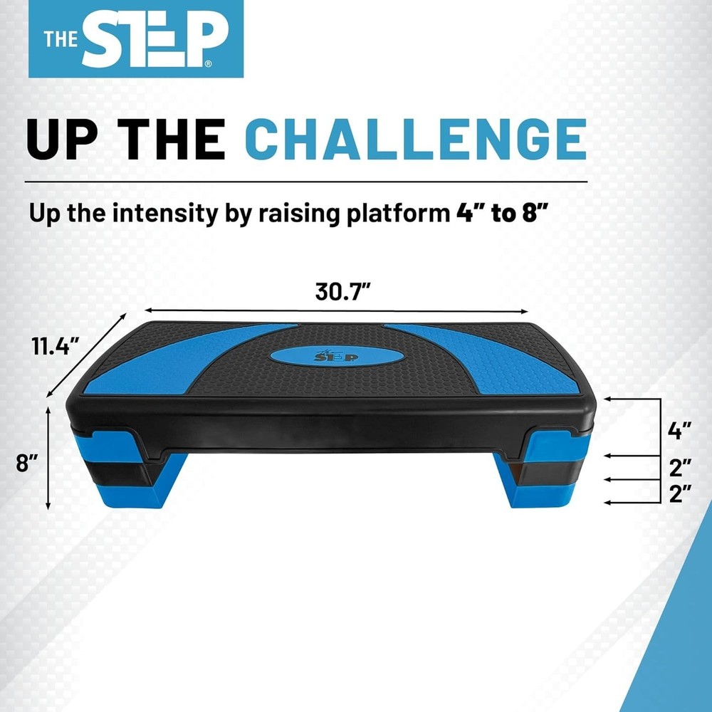 Compact Aerobic Step & Risers Set - 3 Adjustable Heights for Versatile Workouts