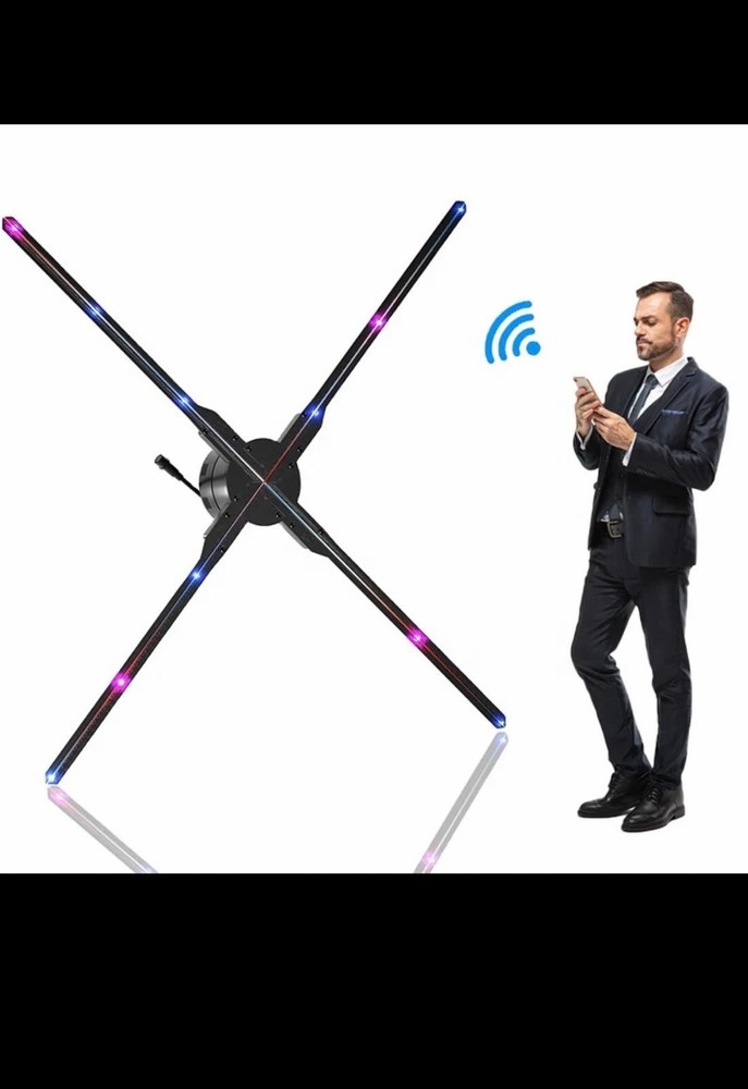 3D Holographic Fan Light Video Phone Bluetooth App Connect