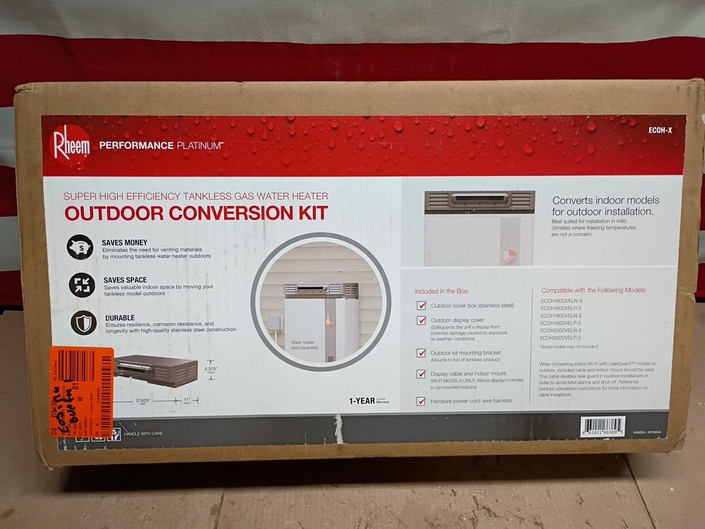 Rheem ECOH-X - Outdoor Conversion Vent Kit for Gas Tankless Water Heater