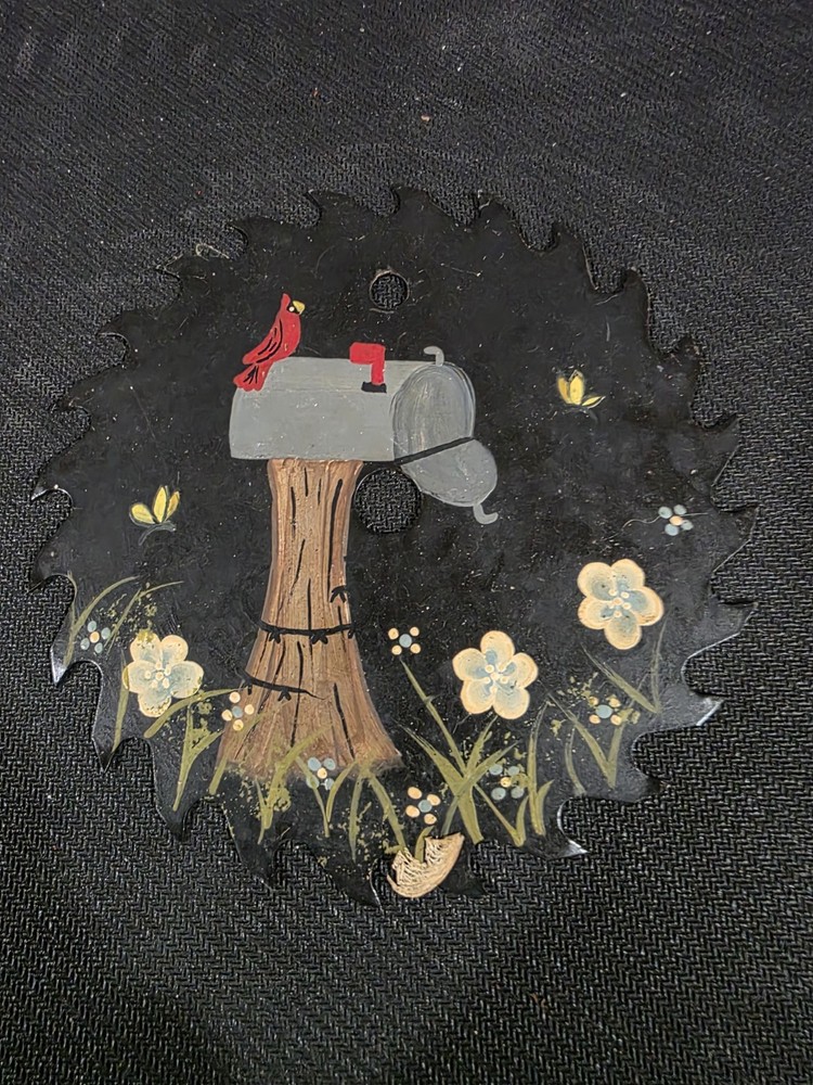 Cardinal Bird Saw Blade Art