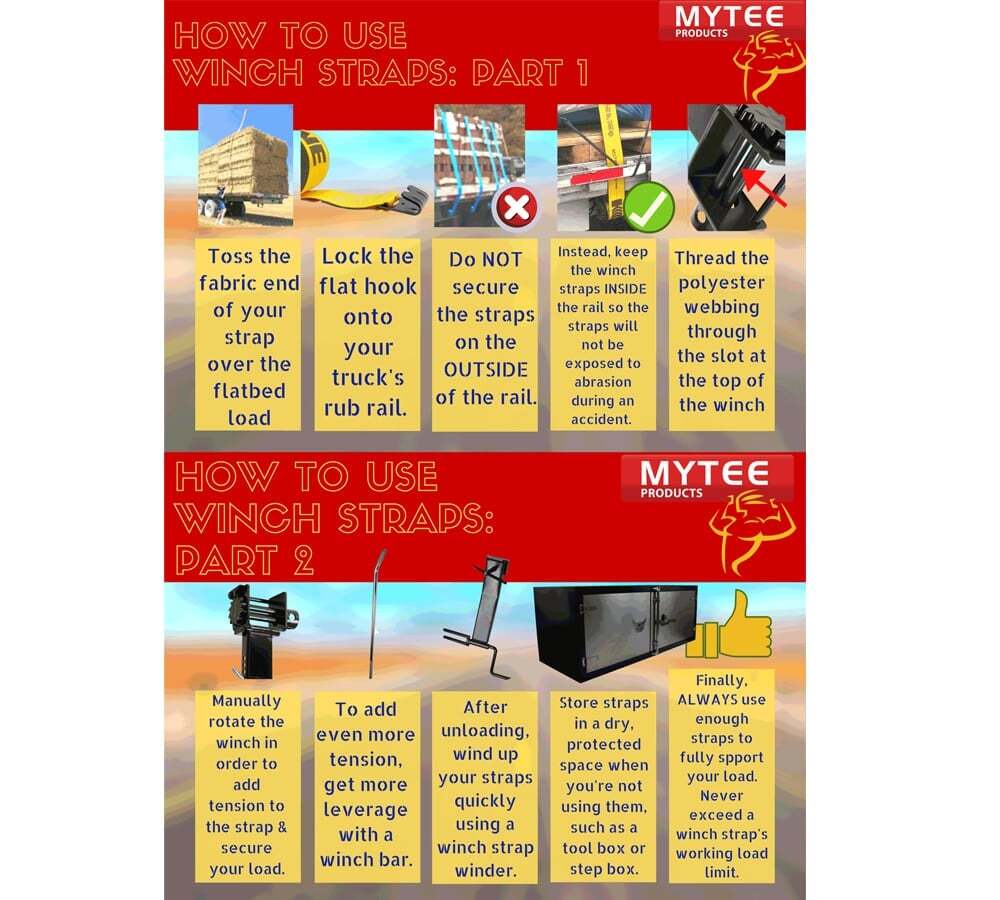 (4 Pack) 4 in. x 27 ft. Winch Strap with Flat Hook