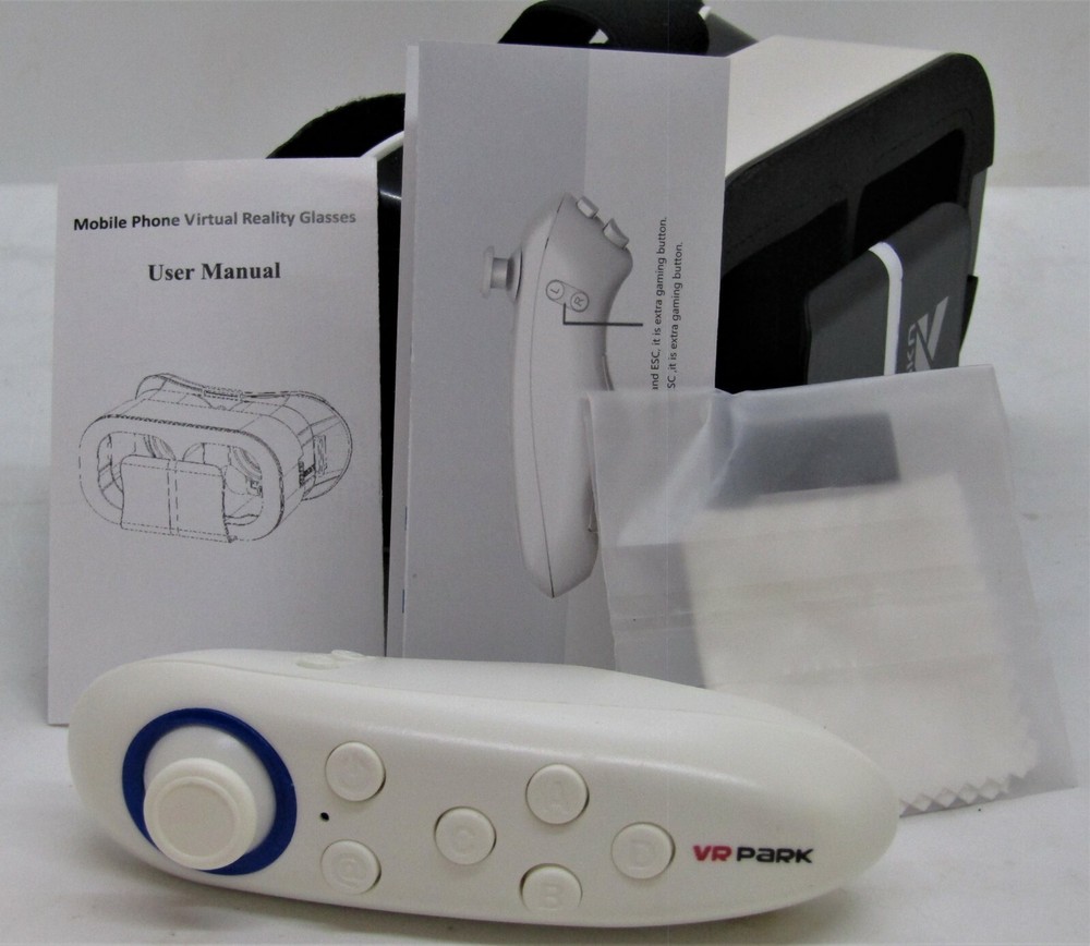 VR Park, Mobile Phone Virtual Reality Glasses with Bluetooth Remote Control.B111