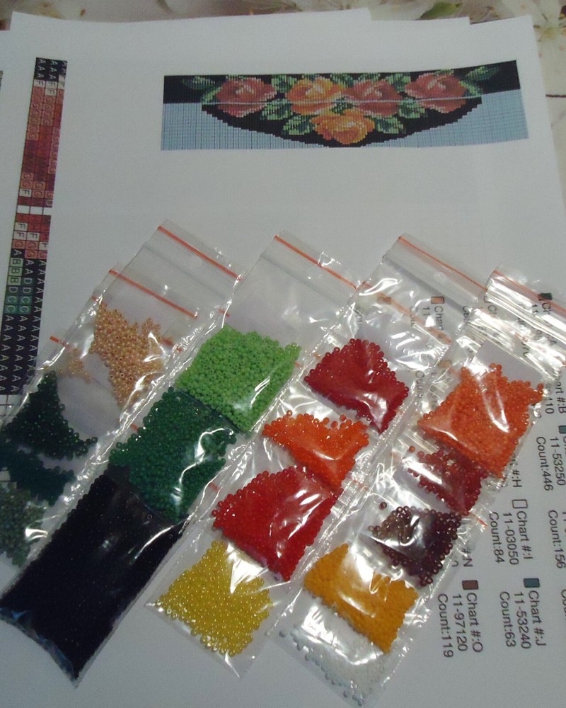 Kit for making a necklace gerdan. Beading Loom Pattern. #2