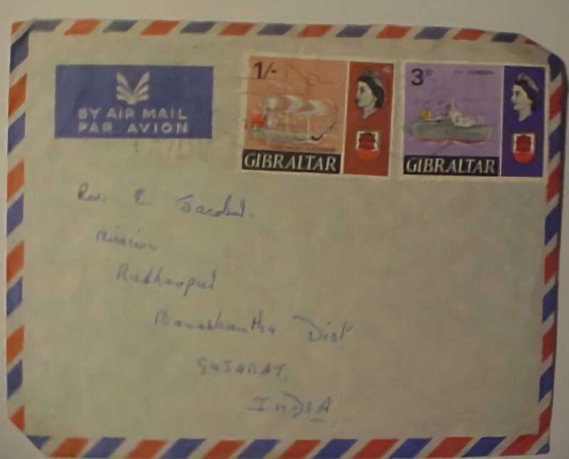 GIBRALTAR 1964 B/S INDIA
