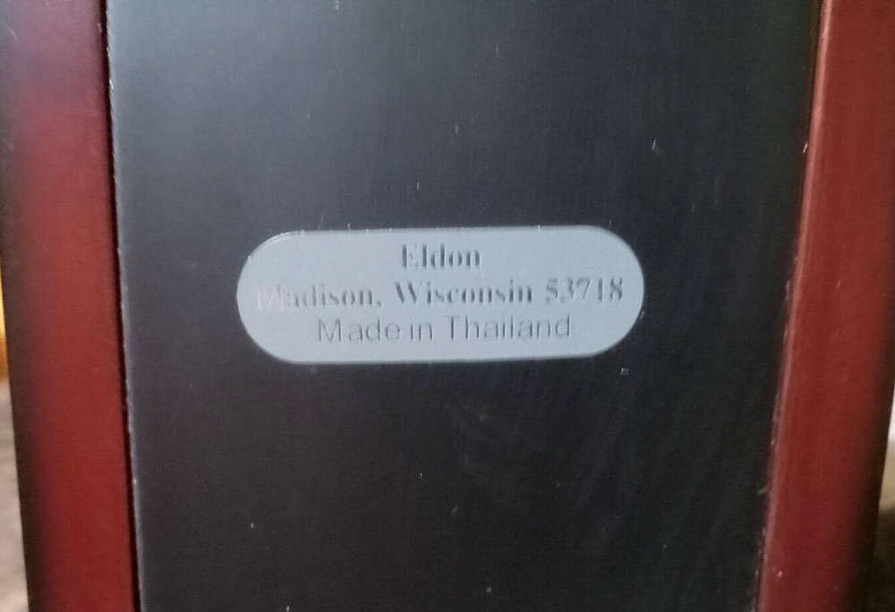 Eldon Solid Wood Mahogany With Black Accent Bookends