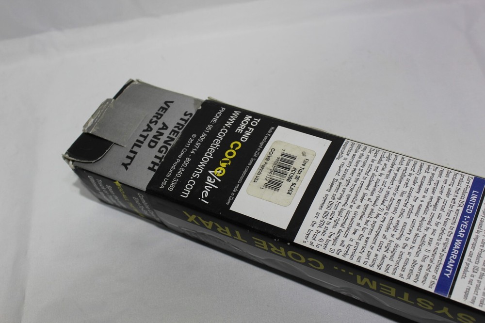2-pc 3' ft New CORE UNITRAX 1000 Anodized Black Track Tie down System
