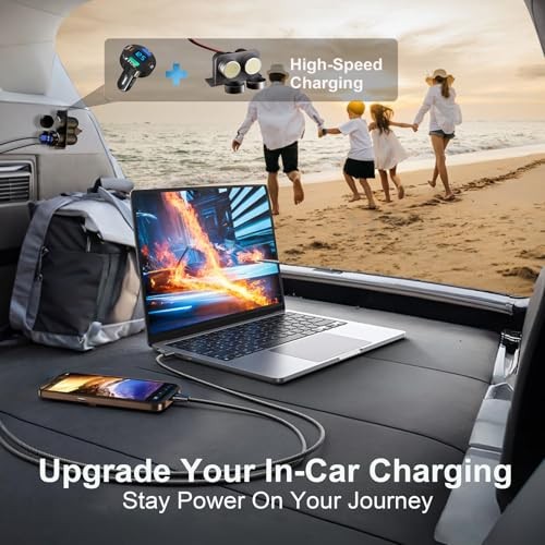 12V Car Cigarette Lighter Socket: 2 Socket Cigarette Lighter Splitter with