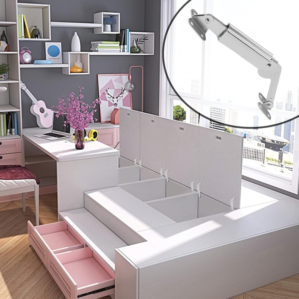 Spring Lid Support Hinge, 2Pcs Left Right Hardware Hinge for...