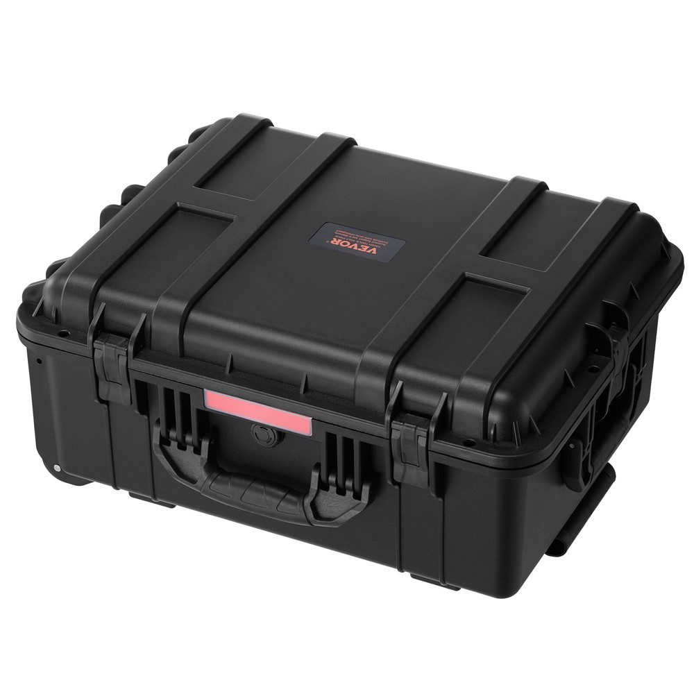 2.5 Cu.ft Weatherproof Hard Case Rolling Wheels & Retractable Handle Black
