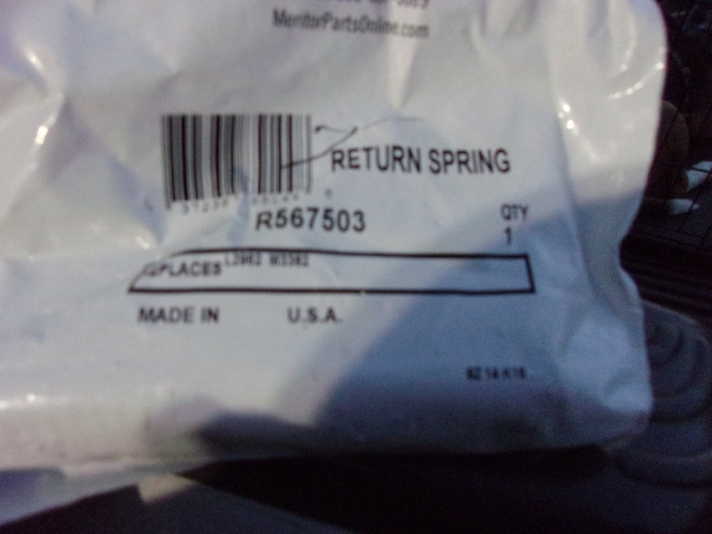 MERITOR  RETURN SPRING    P/N  R567503