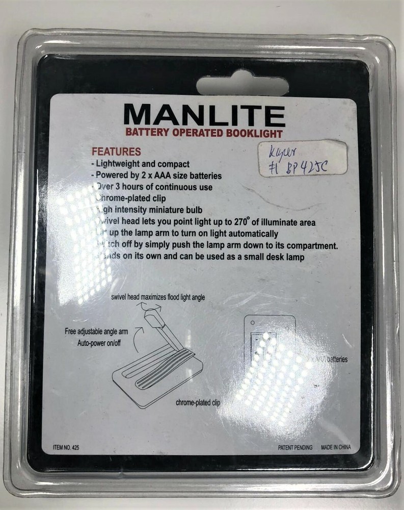 Manlite Battery Operated Booklight