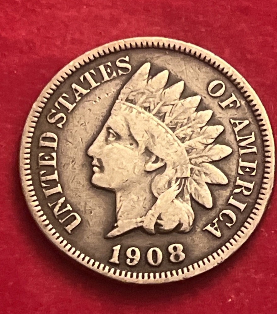 1908 indian head cent BN46