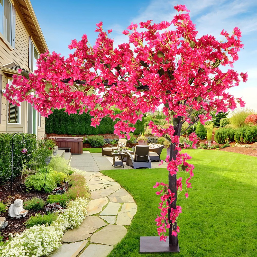 Artificial Decoration Tree,5.9ft Indoor RoseRed Artificial STOCK