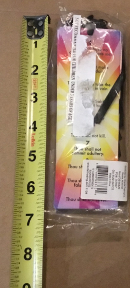 47 Count Ten Commandments Bookmarks Sunburst Pattern