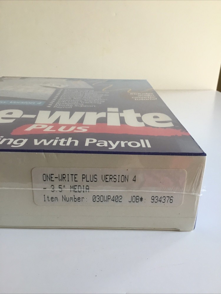 New Sealed One Write Plus Accounting Payroll - Software