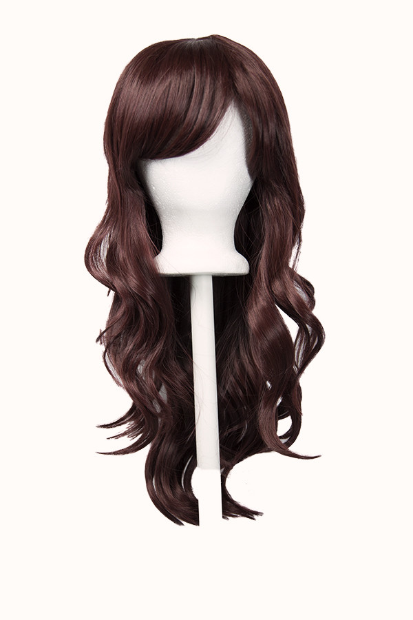 23'' Layered Wavy Cut with Long Bangs Rustic Red Yui Wig