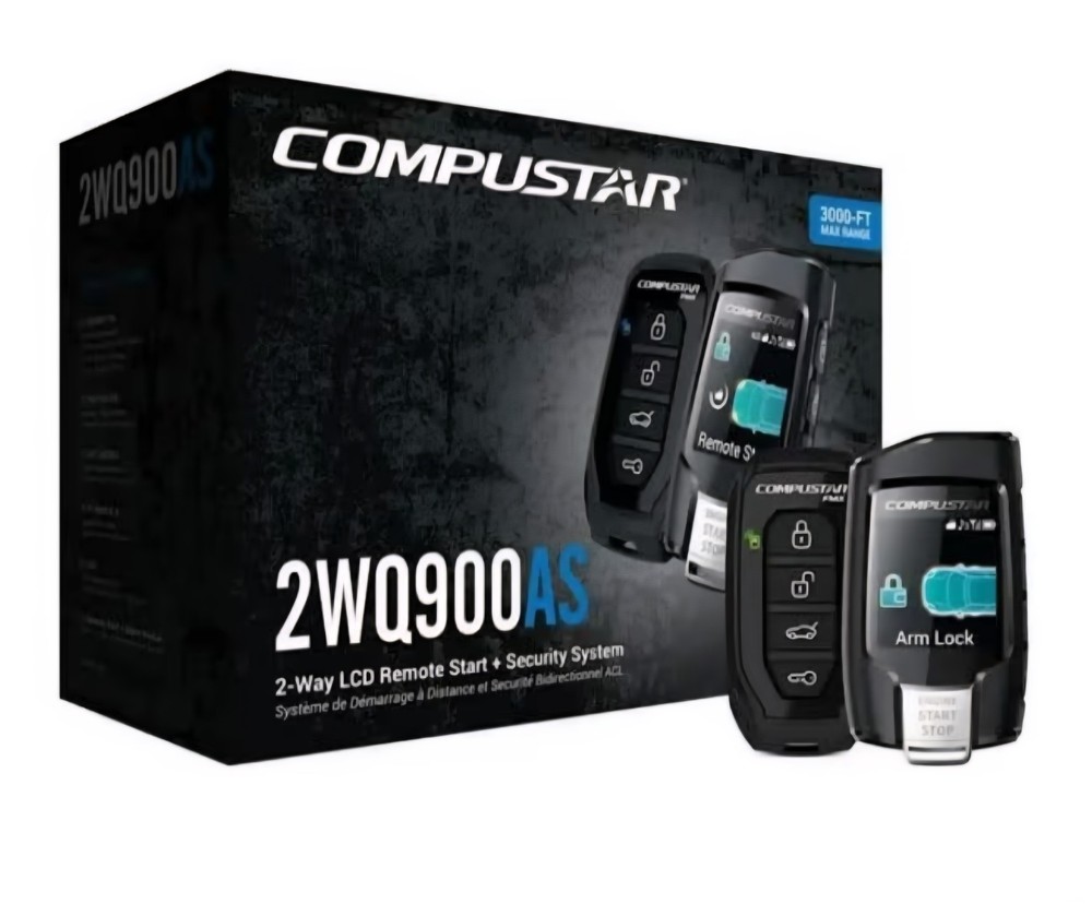 Compustar CS2WQ900-AS 2-Way LCD 3000-FT Max Range Remote Start + Security System