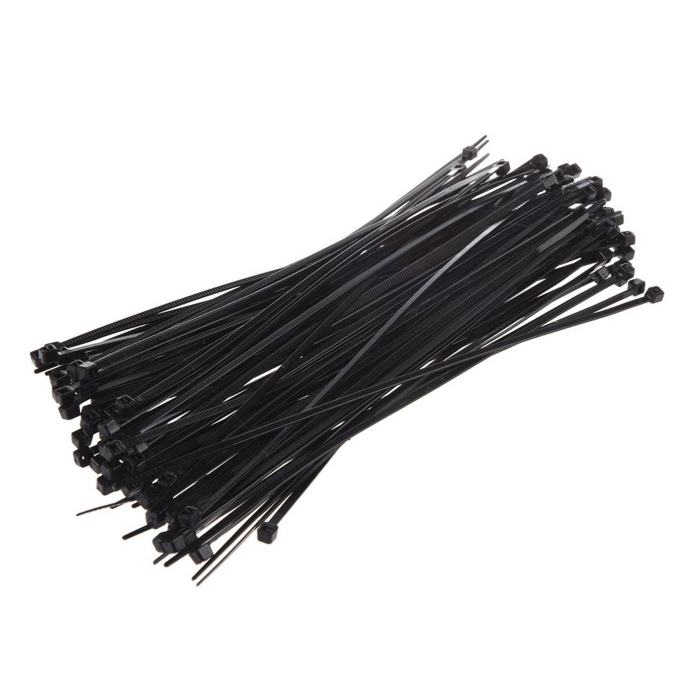 (R) 8" Plastic Cable Zip Ties 100-Pack (Black) N2S45972