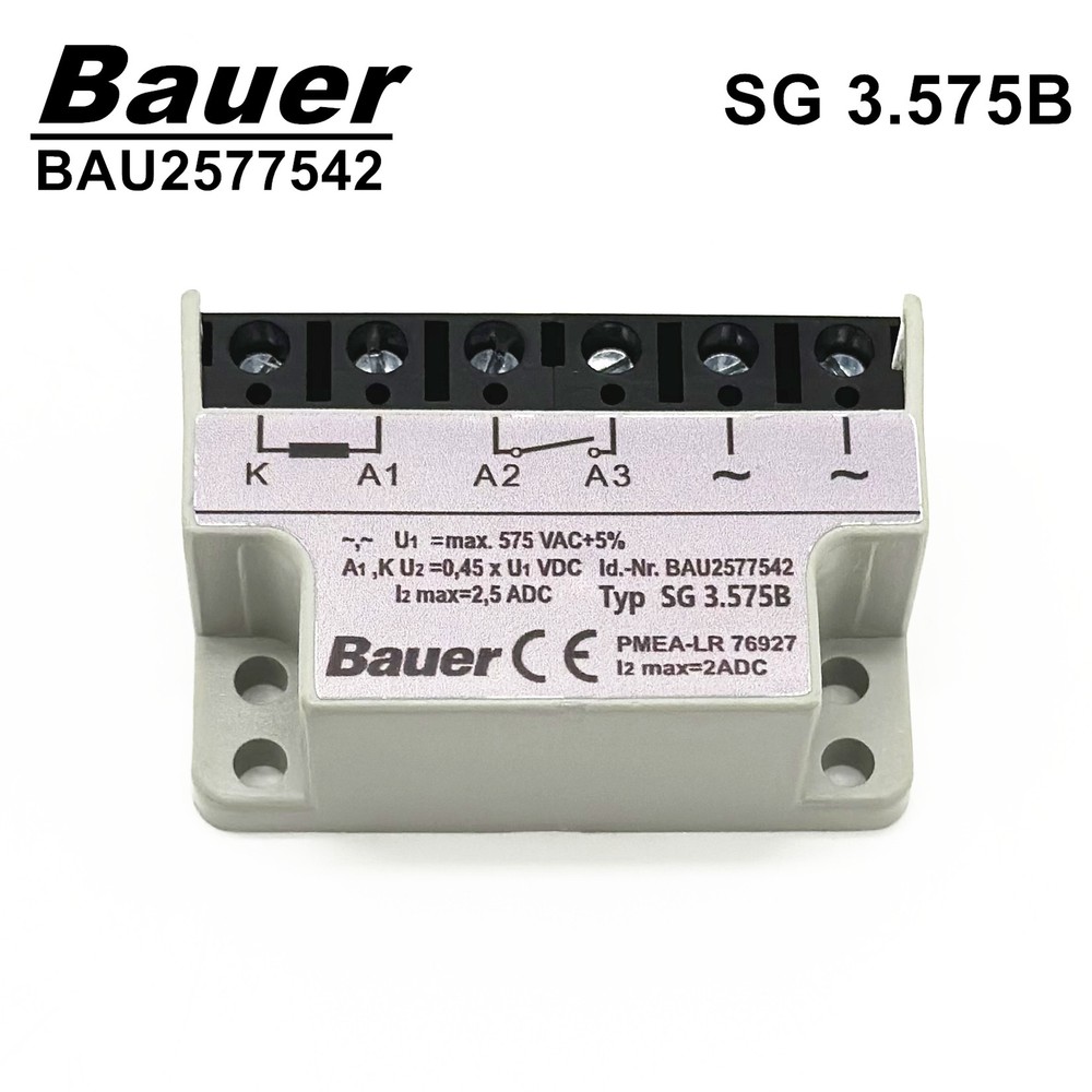 Replace Bauer Typ SG 3.575B BAU2577542 max.575VAC+5% brake rectifier module