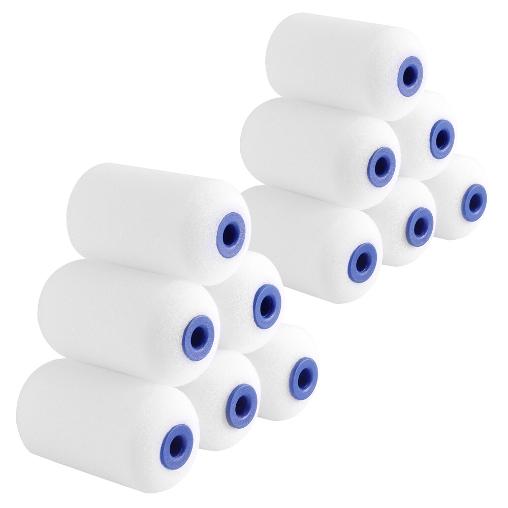 WORKPRO Small Paint Roller 2.5 inch 12-Pack Mini Foam Paint Roller Covers