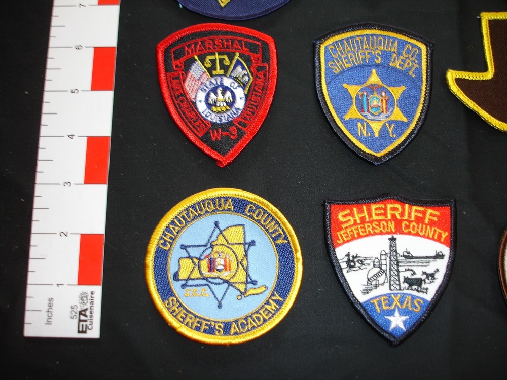 police sheriff security vintage patch set
