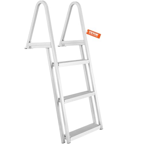 Removable Dock Ladder 3/4/5 Steps, 350/500lbs Load Capacity, NEW-3 Step