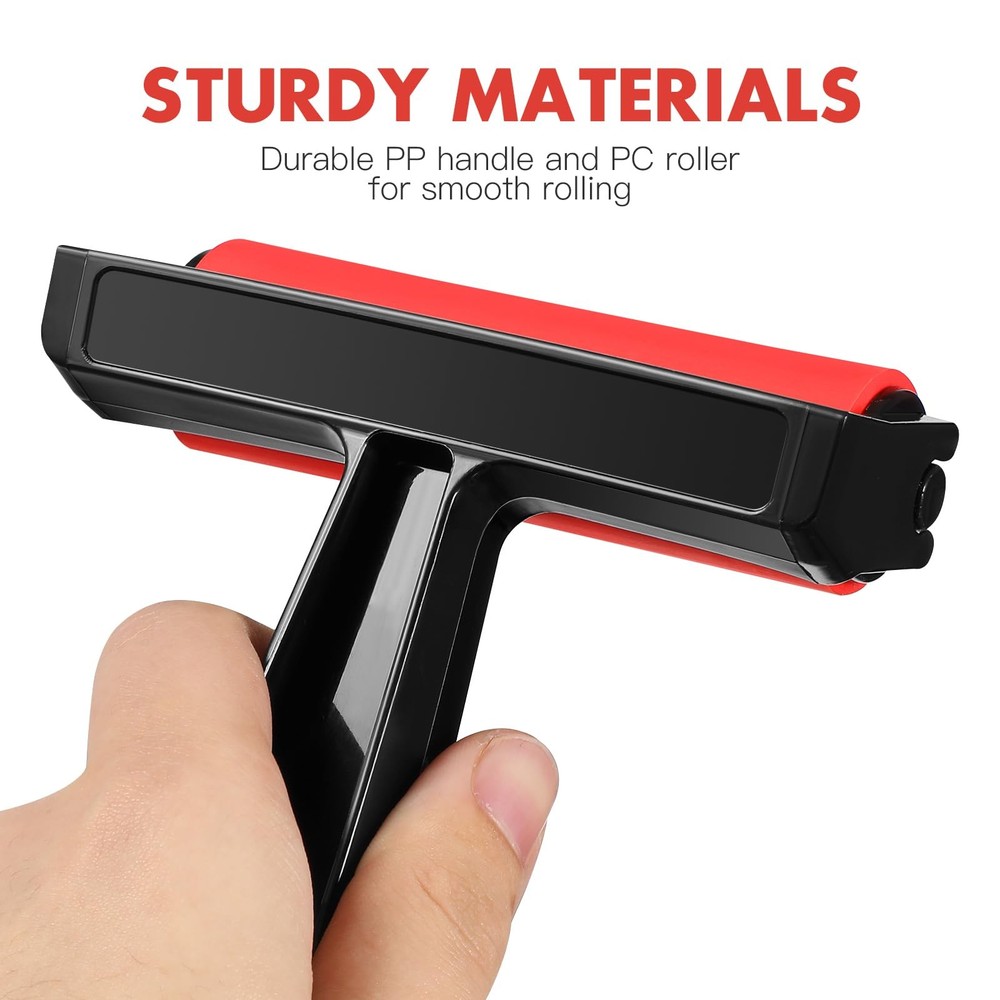10 PCS Red Mini Printmaking Brayer Hard Rubber Applicator Craft Roller Tools