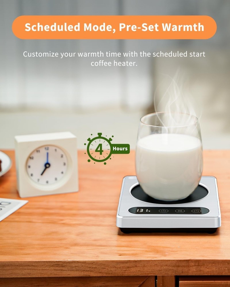 Coffee Mug Warmer 4 Temp Settings 1-12H Timer & Fast Heating Auto Shut Off ...