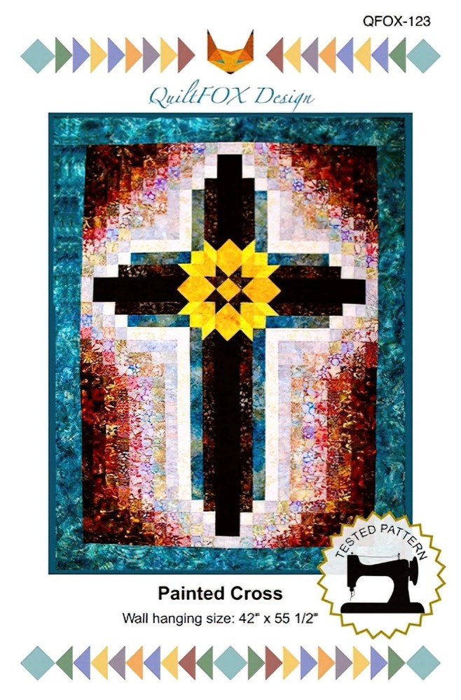 Painted Cross Wall Hanging Pattern by QuiltFox
