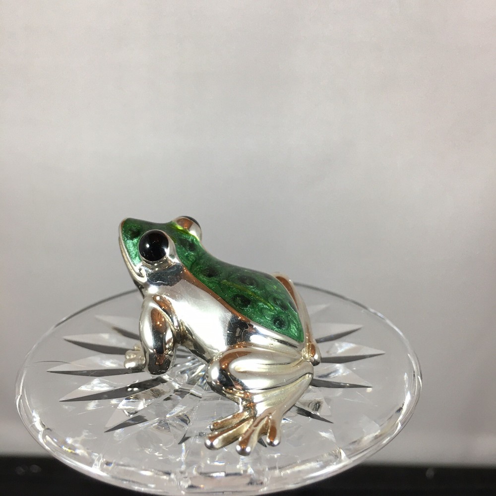 SATURNO Sterling Silver and Enamel Frog(Medium)