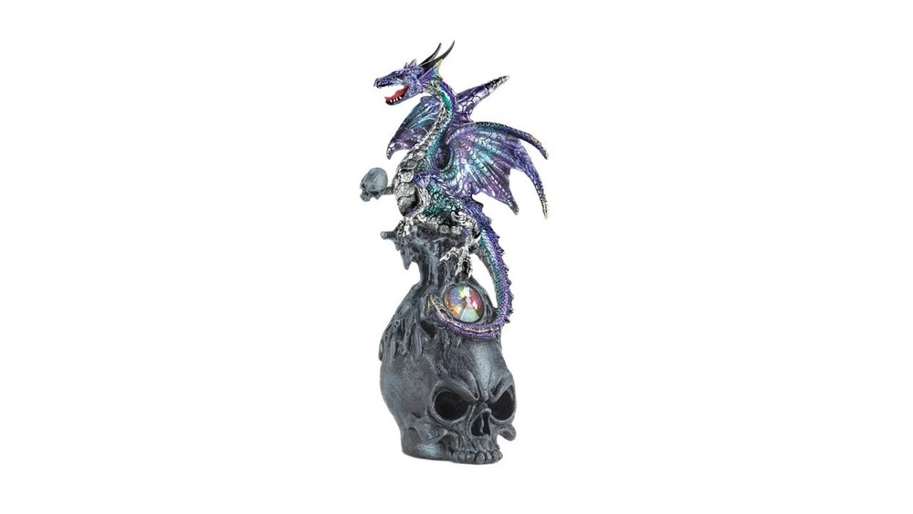Mystical Dragon & Skull Figurine