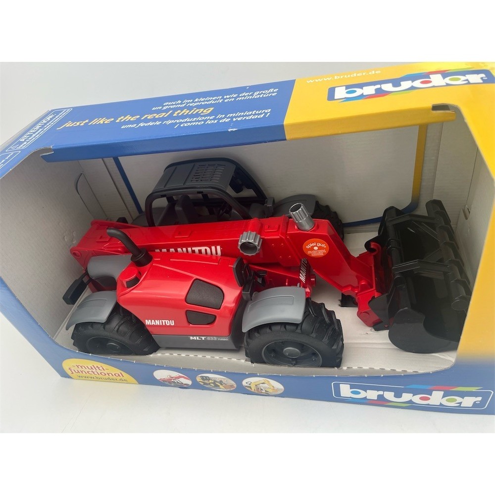 Bruder Manitou Telescopic Loader Telehandler w/ Bucket Attachment Boxed