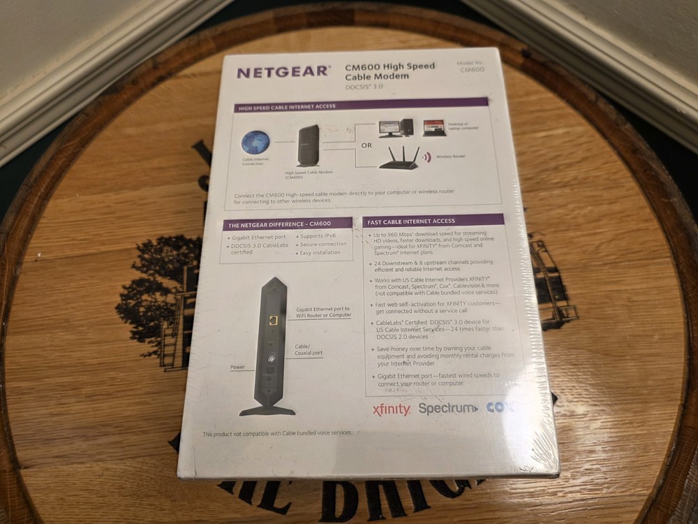 NETGEAR Cable Modem CM600 - Compatible with Cable Providers Including Xfinity...