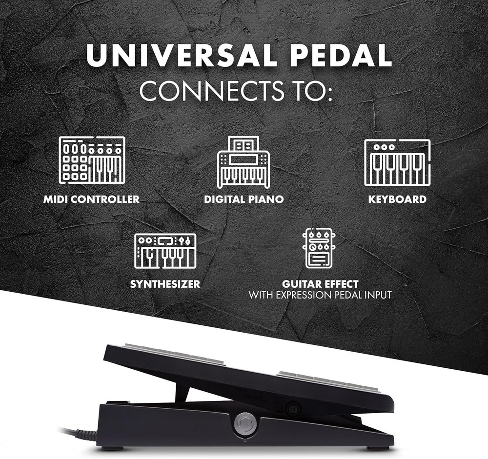 EX-P Expression Pedal for Keyboards, MIDI Keyboards/Controllers and Supported...