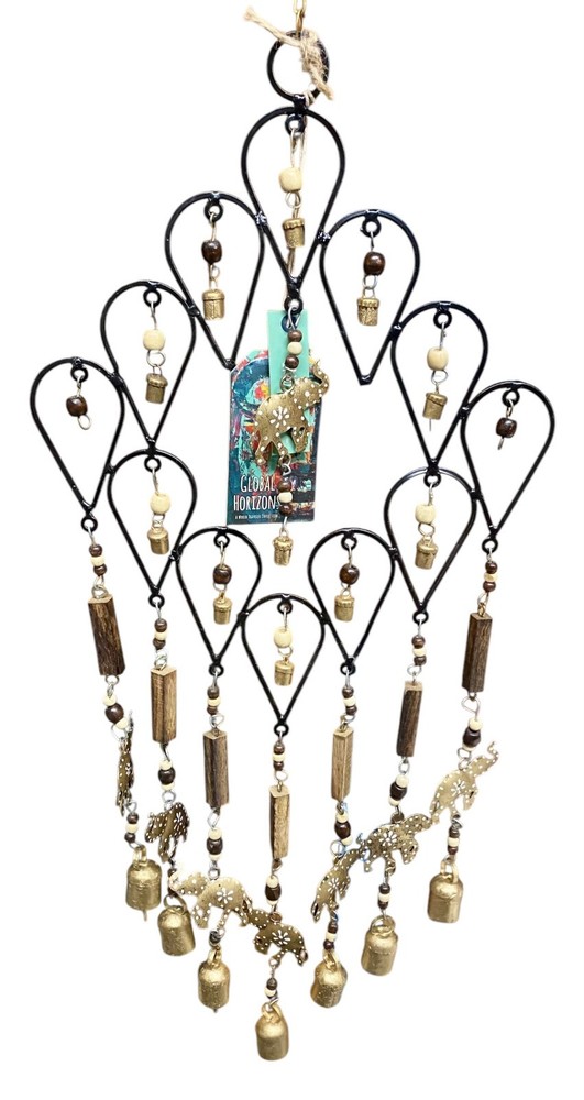 Global Horizons Elephant Wind Chimes Made In India NWT