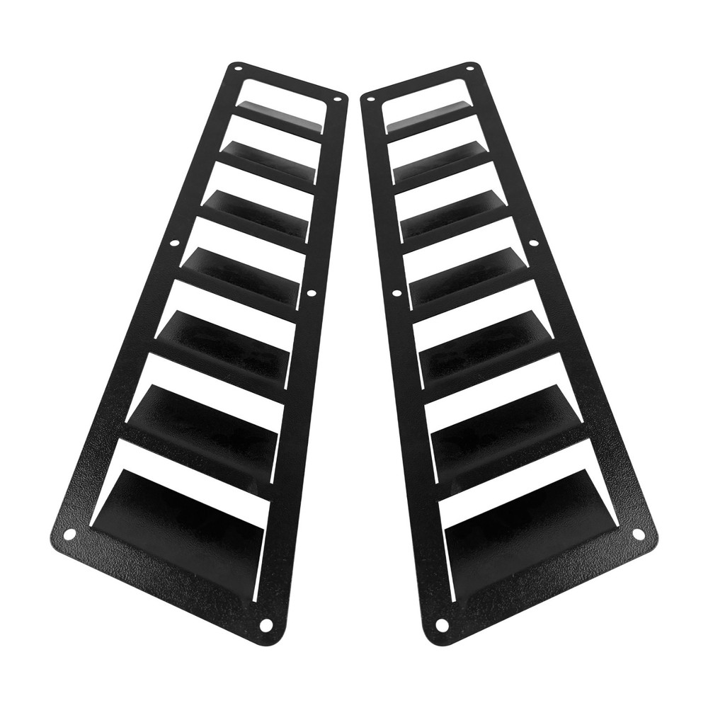 Black Steel Custom Hood Vent Louver Cooling Panel