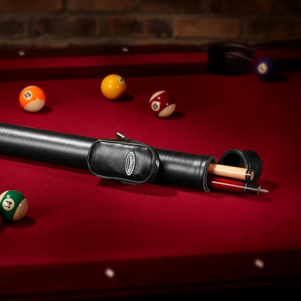Durable Leatherette Q-Vault Cue Case - Protective 2-Piece Storage Solution