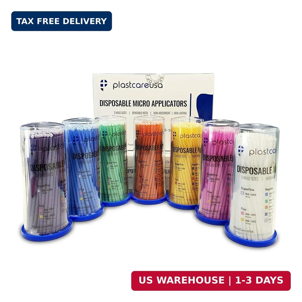 400 Regular Micro Applicator Brushes - Disposable Dental Microbrushes with Benda