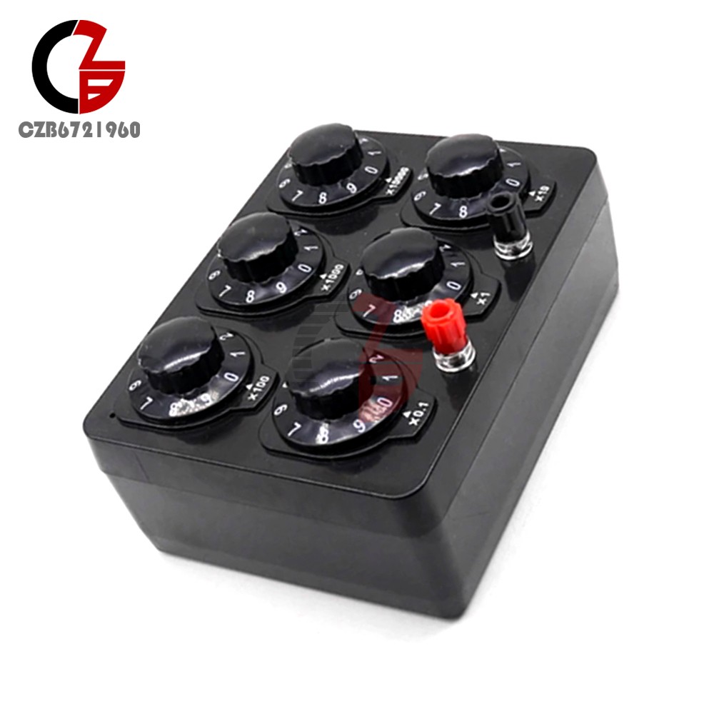 0-99999.9 ohm Simple Resistance Box Six Knobs Electricity Teaching Instruments
