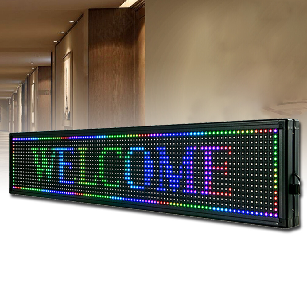 High Brightness Outdoor LED Sign Programmable Scrolling Message Display Board US