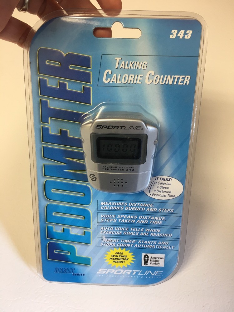 2003 Sportline Talking Calorie Counter Pedometer Model 343 Basic Series NEW