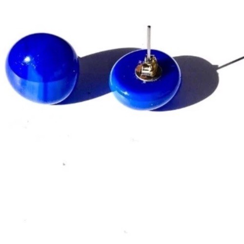 Blue Marble Pierced Earrings Stud
