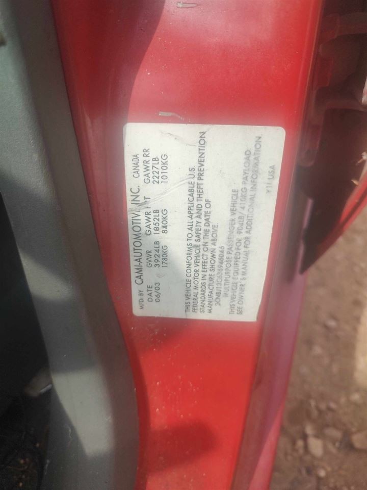 TRACKER 2003 Fuse Box Cabin 6701