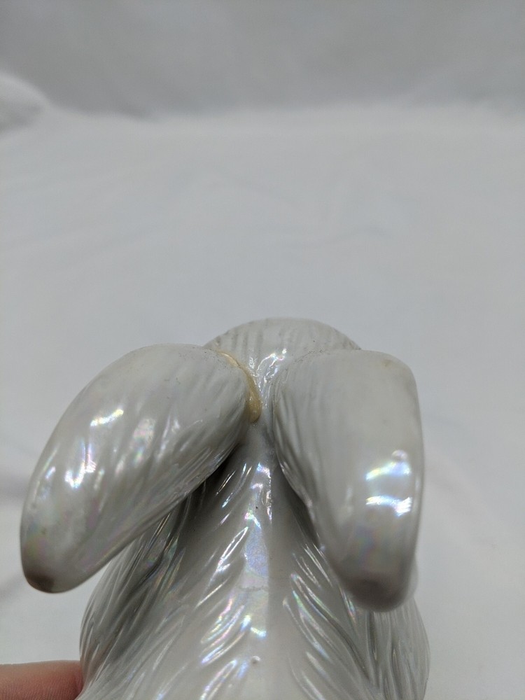 White Ceramic Easter Bunny Figure 5"