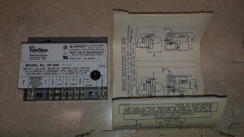 239-41383-00 / 265-39949-00 Bradford White Power Vent Ignition Module *NEW*